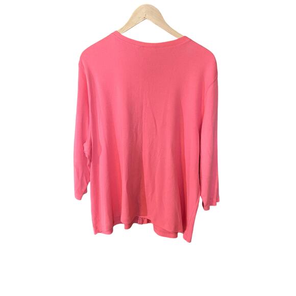 La Cabaña Coral Button Front Cardigan Sweater Women’s XL 3/4 Sleeve - Picture 6 of 6